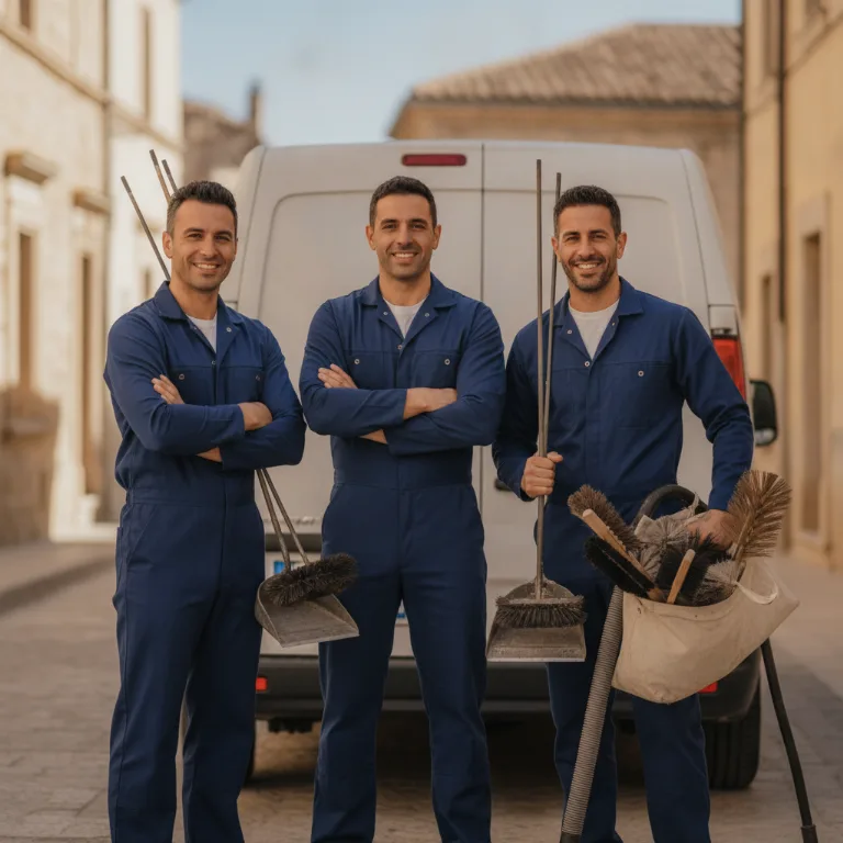 Deshollinador equipo en el Raval